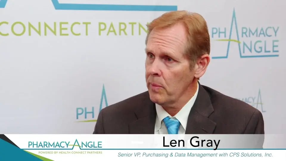 CPS purchasing and data mangement expert Len Gray photographed during an interview with Pharmacy Angle. Image credit, Pharmacy Angle.